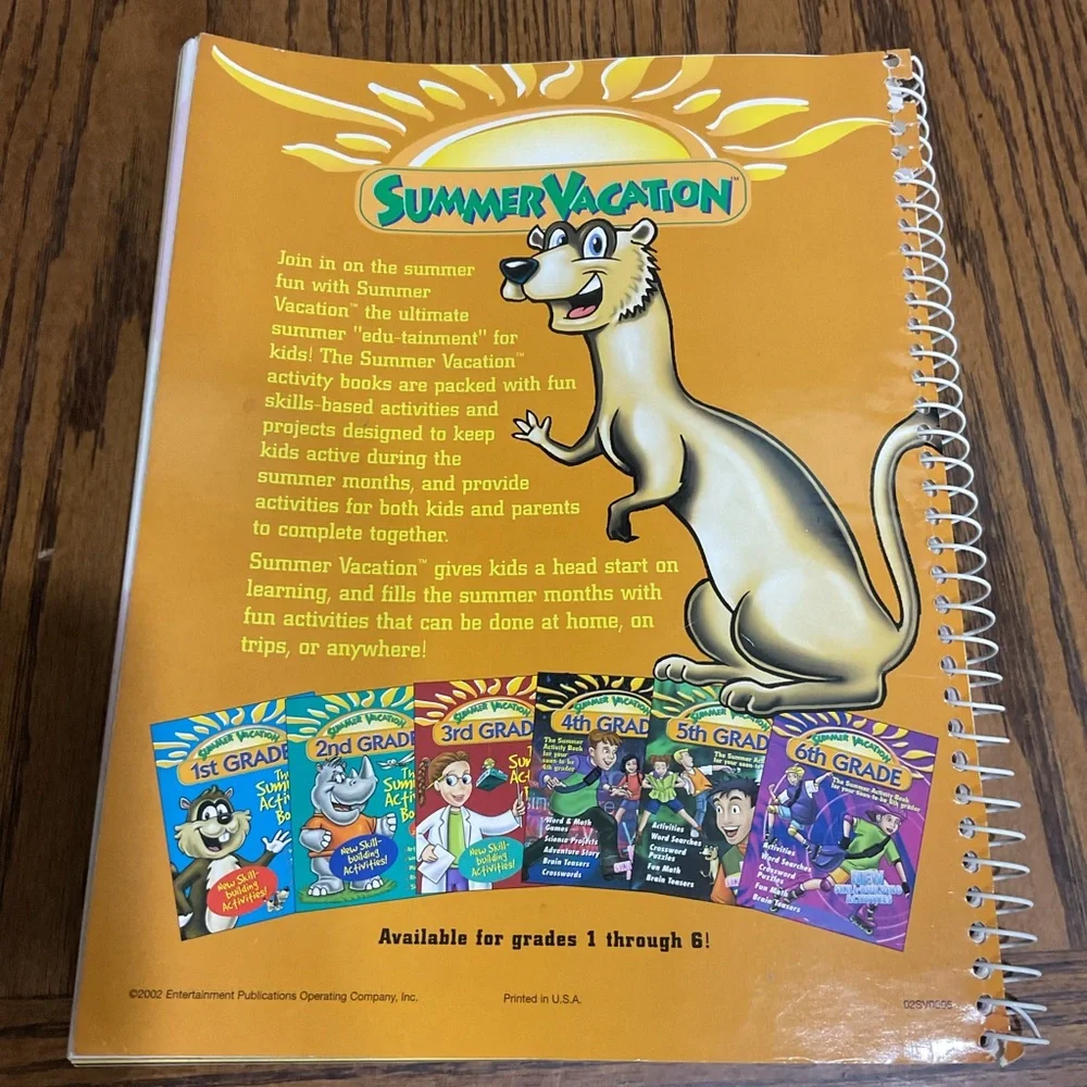 5th Grade Summer Vacation Activity Book